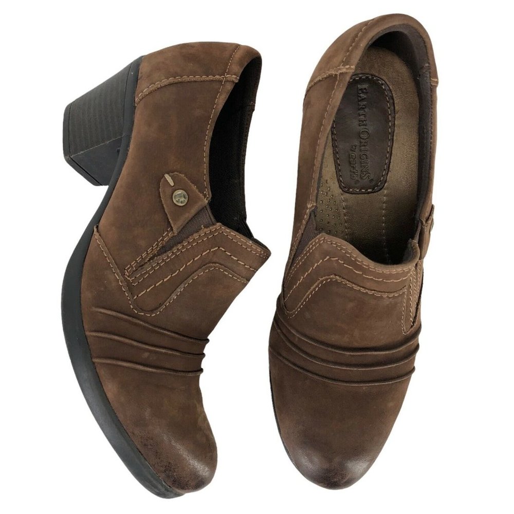 Earth Origins Womens 7 Kacie Booties Shoes Brown Distressed Leather Western Boho